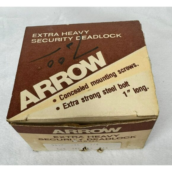 Arrow Heavy-Duty Security Deadlock 961M  Satin Chrome 2-3/4" B NIB - Picture 3 of 6